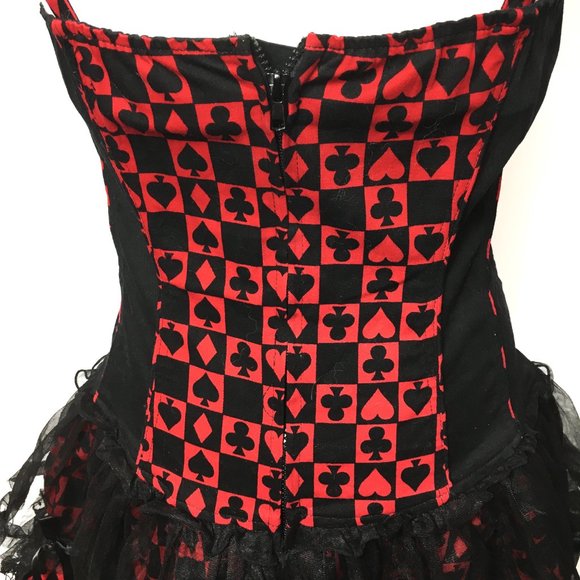 TRIPP NYC Y2K VTG Goth Corset Dress Layered Tutu Skirt LRG - Picture 7 of 16